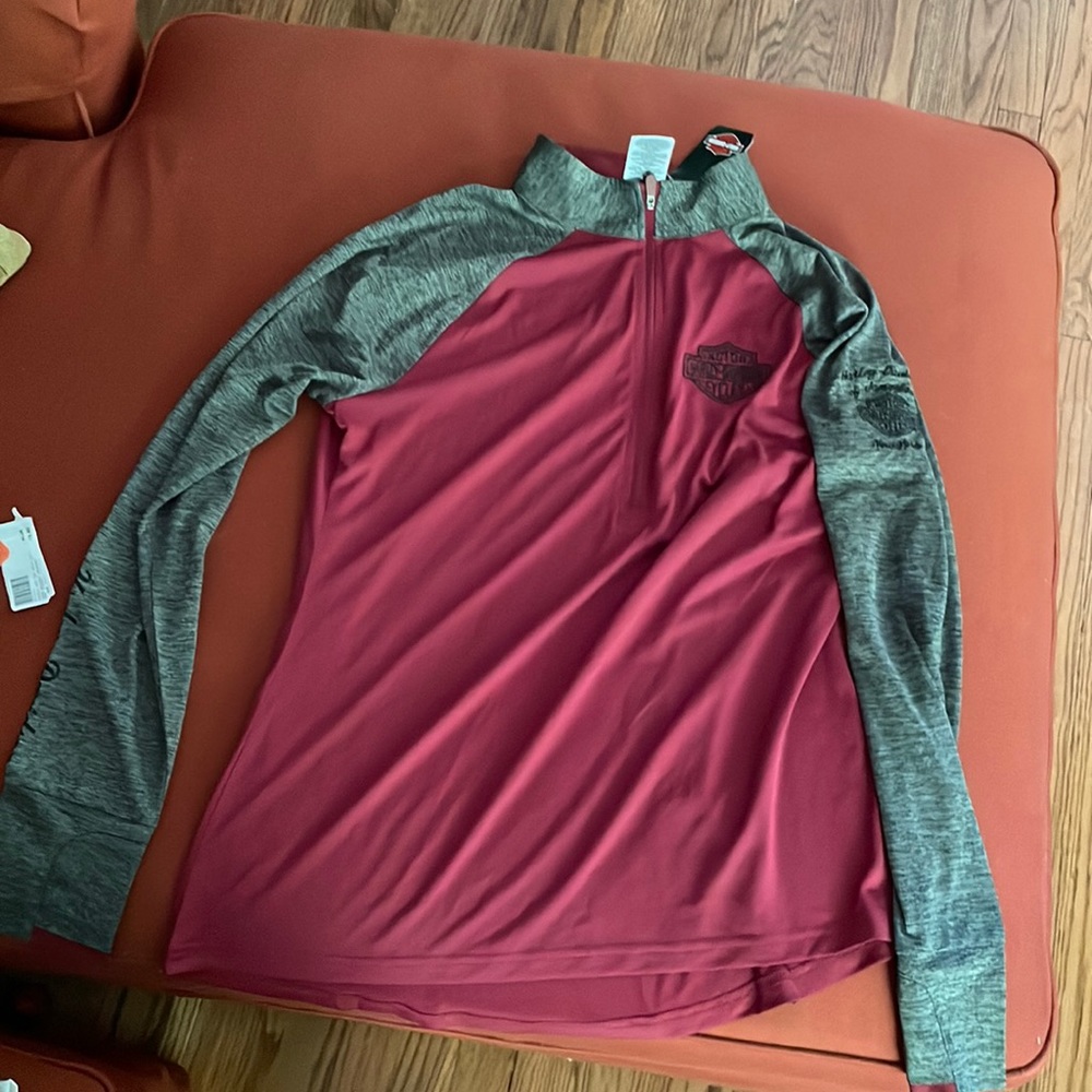 Harley half zip top